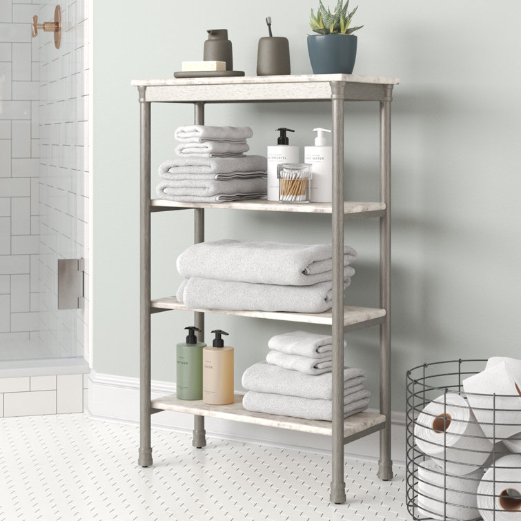 Williston Hyeon Metal Freestanding Bathroom Shelves & Reviews